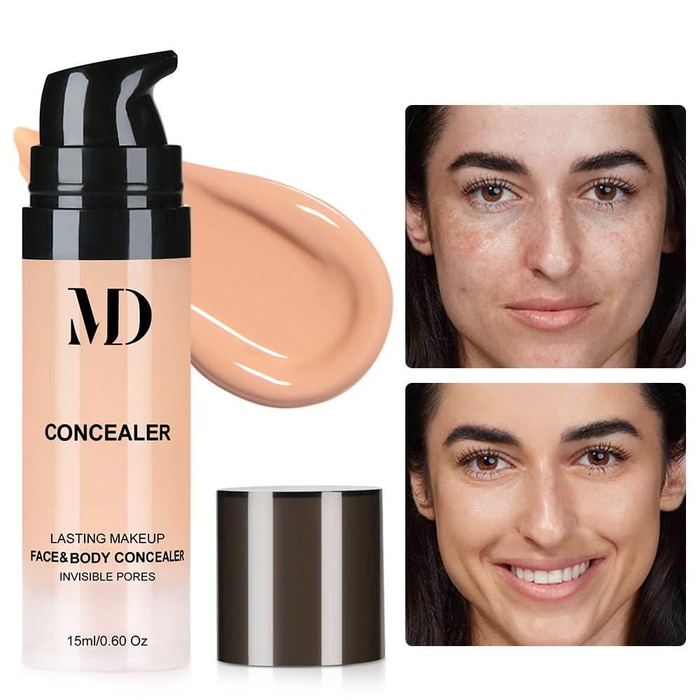 Liquid Primer Set Matte Liquid Full Coverage Oil Control Breathable Invisible Cover Concealer Primer with Face Primer, Makeup Sponge