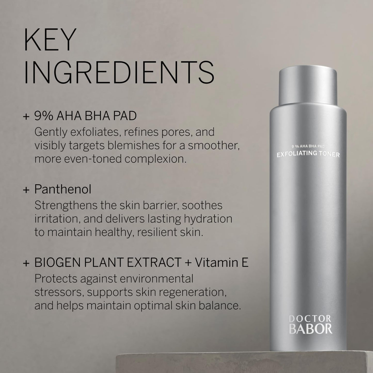 Doctor BABOR Exfoliating Toner | Facial Toner for Blemished and Oily Skin | Anti-Pimples and for Finer Pores | with AHA, BHA and PAD | 200 ml