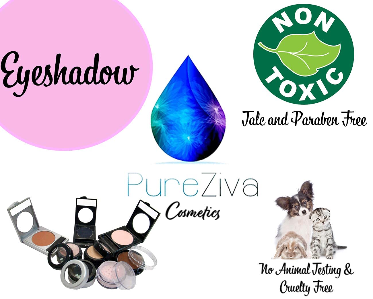 Lilac Matte Soft Light Pink Pastel Purple Lavender Pressed Powder Single Vegan Eyeshadow; Talc, Paraben & Cruelty Free