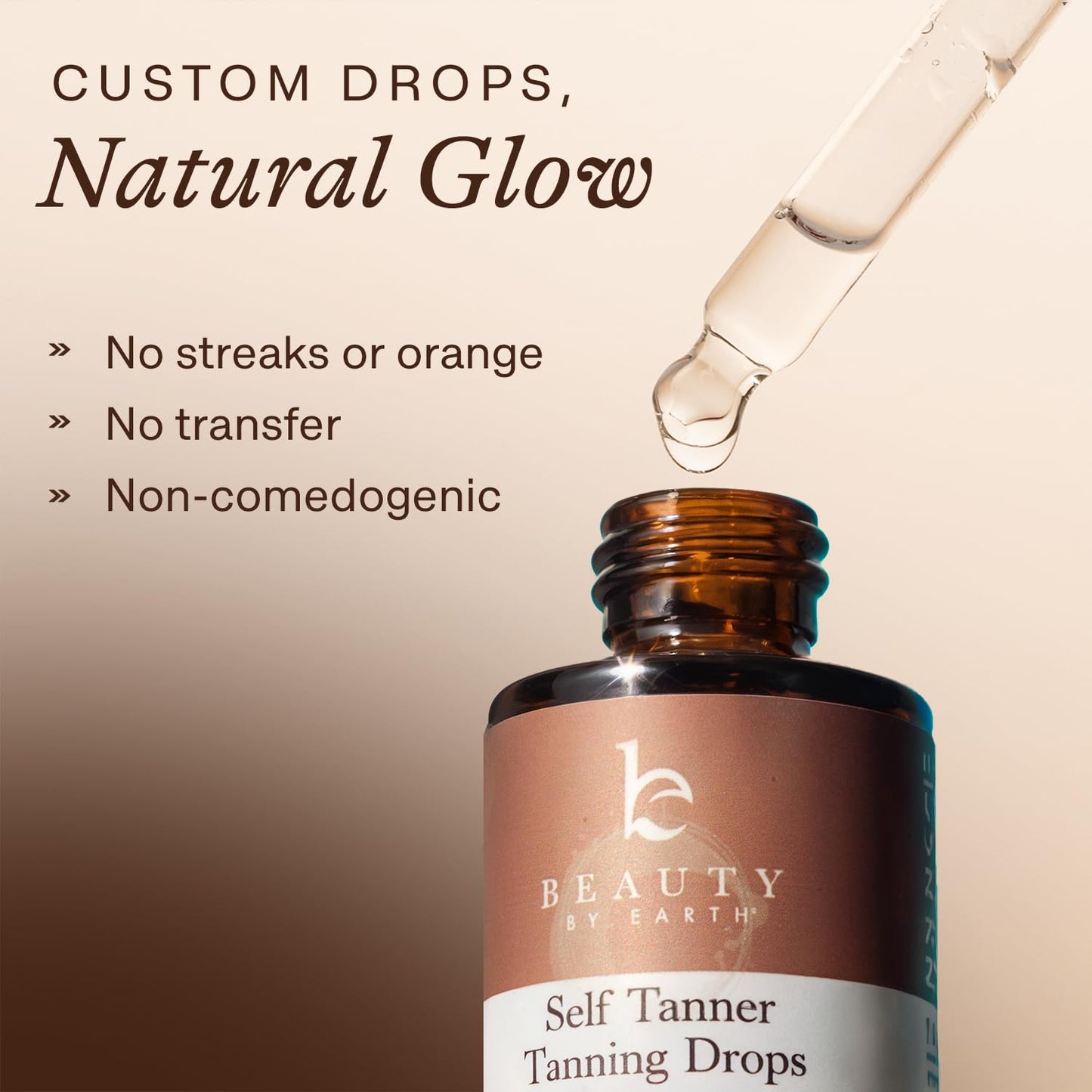 Self Tanning Drops for Face - USA Made with Organic & Natural Ingredients, Bronzing Face Tanning Drops with Aloe Vera, Non Toxic Self Tanner for Sunless Fake Tan & Natural Glow, Cruelty & Toxin Free