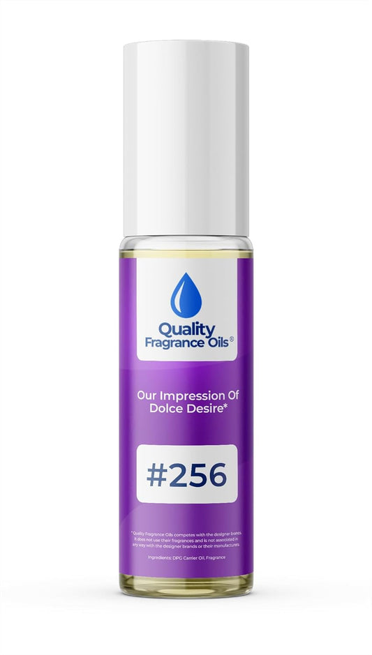 Quality Fragrance Oils' Dolce Desire for Women Impression #256 | Long-Lasting Perfume Oil, Alcohol-Free, Strong Scent, 10ml Roll-On | Affordable Alternative to Designer Fragrances