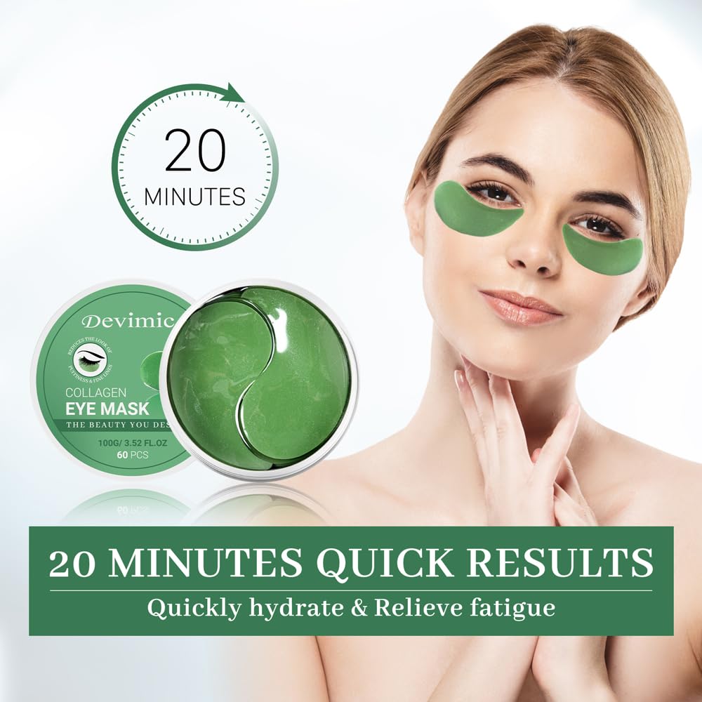 Under Eye Mask, 30 Pairs Seaweed Eye Masks for Dark Circles and Puffiness Treatment, Under Eye Patches for Puffy Eyes and Eye Bags, Gel Eye Mask Eye Pads for Face Skin Care