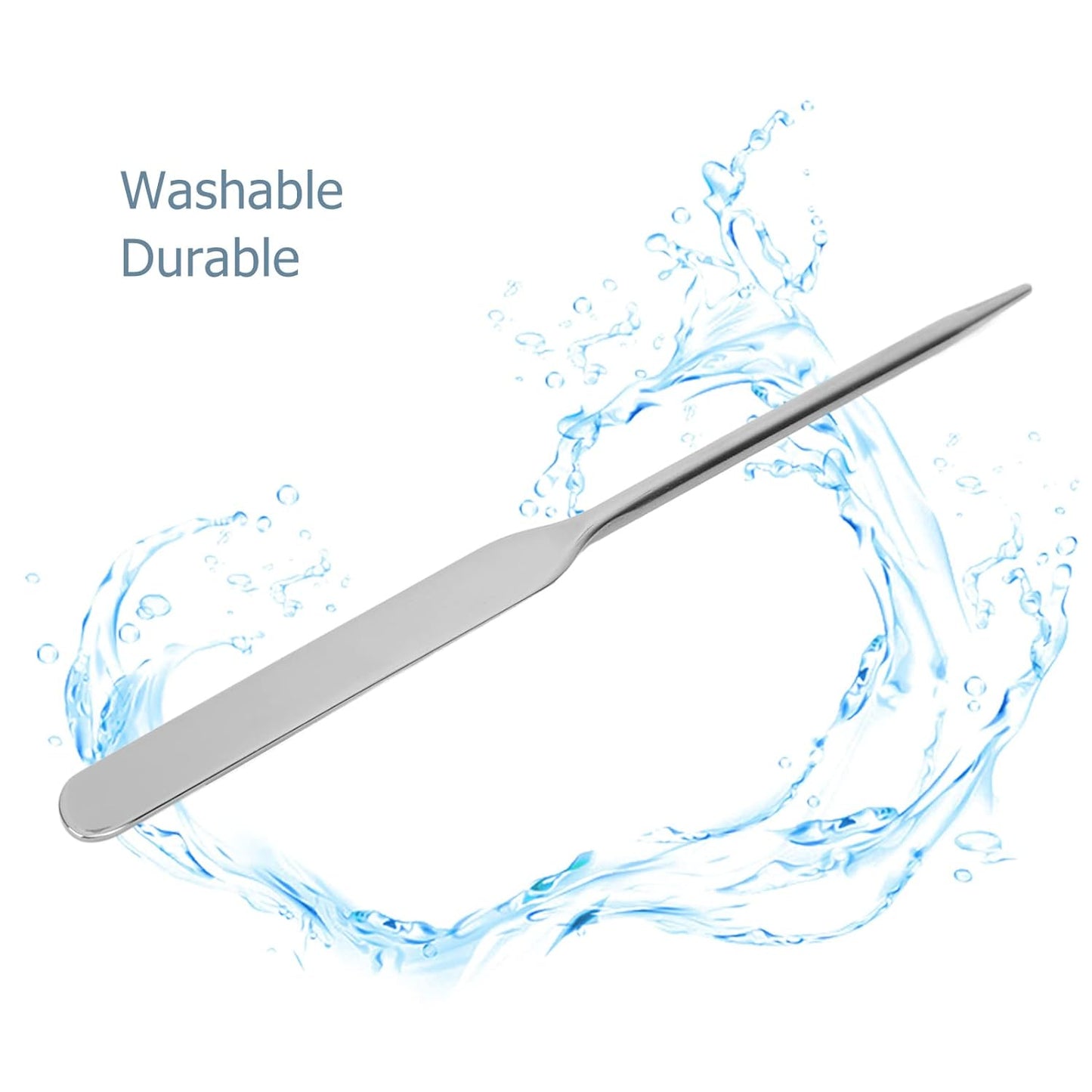 Stainless Steel Makeup Spatula, Liquid Foundation Spatula Stainless Steel Ergonomic Nail Art Stirring Tool Makeup Artist Makeup Tool