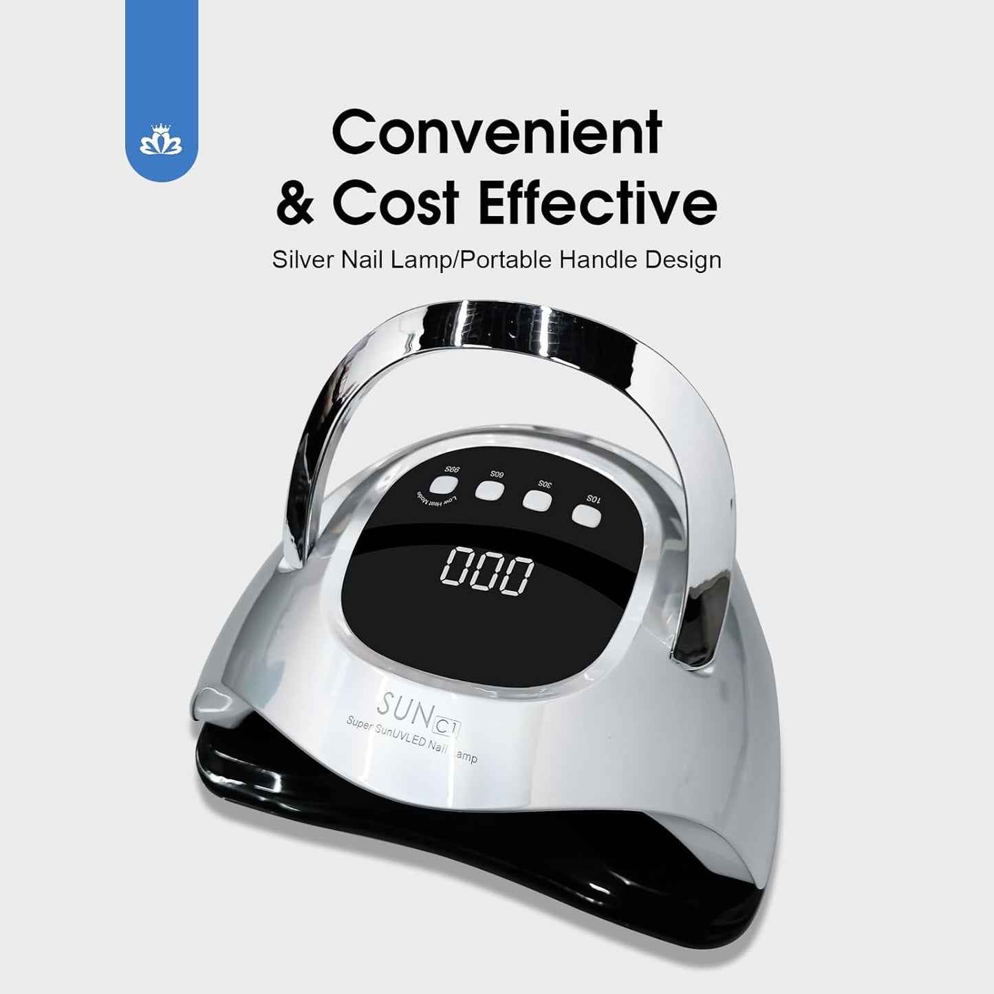 UV Nail Lamp, MIRAGE LAYON 288W UV Light Gel Nail Dryer with 63 Lamp Beads, Auto Sensor and 4 Timers LCD Display, Professional LED UV Lamp for Fingernail and Toenail