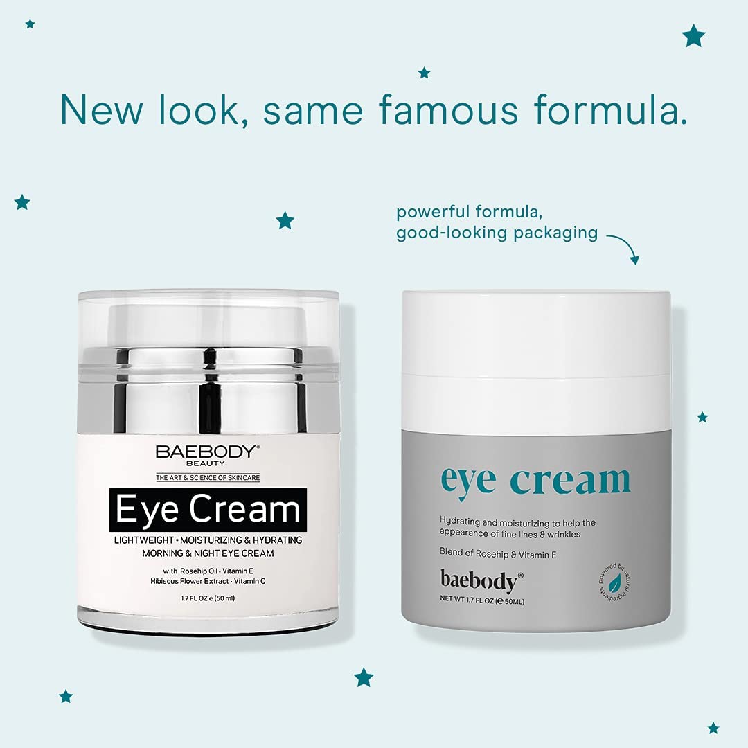 Baebody Critically Acclaimed Eye Cream - Anti Aging Under Eye Cream for Dark Circles - Moisturizing Eye Cream for Puffiness and Bags Under Eyes - Day & Night Eye Cream, 1.7 oz