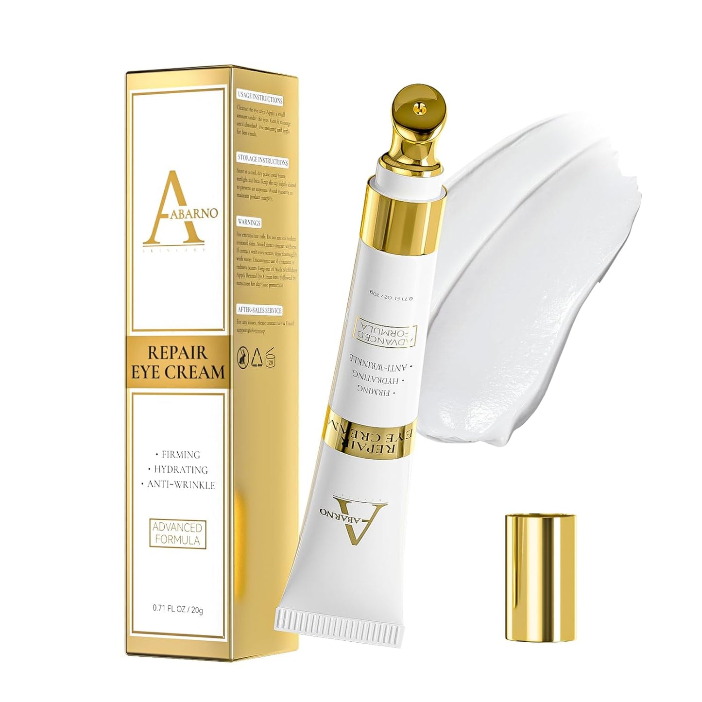 Retinol Eye Cream for Dark Circles and Puffiness – Hydrating Eye Serum for Wrinkles and Fine Lines, Anti-Aging Under Eye Cream for Women, 0.71 fl oz