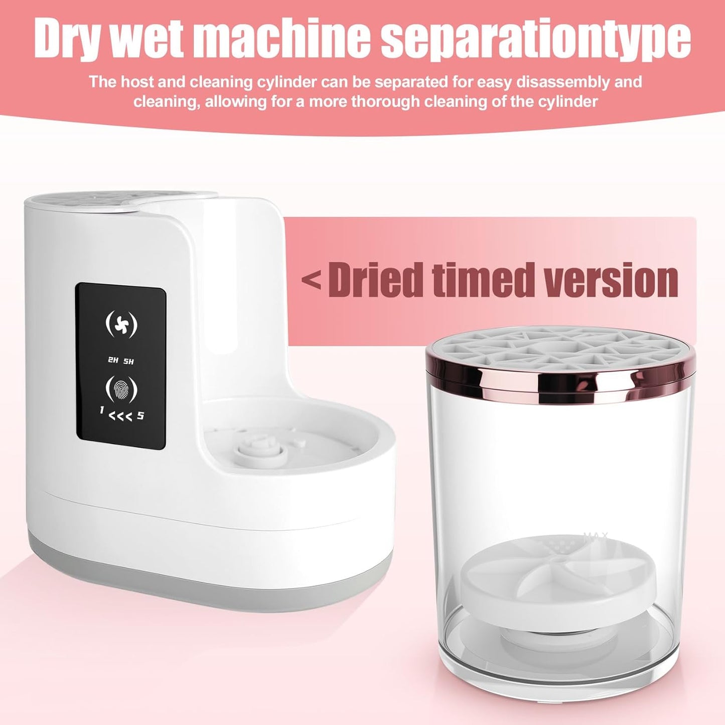 3 IN 1 Electric Makeup Brush Cleaner Machine, With Make up Brush Dryer- USB Makeup Brush Cleaner. Automatic Washer Cosmetic Brushes Cleaner Tool for All Size Beauty Swirl Cosmetic Brush Cleaner (XL)