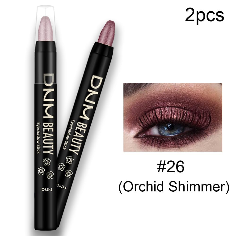 evpct 2Pcs Cream Eyeshadow Sticks Set for Eyes Waterproof, Orchid Shimmer Matte Eye shadow Stick Pencil Pen Bulk sombras en crema para ojos 26+26