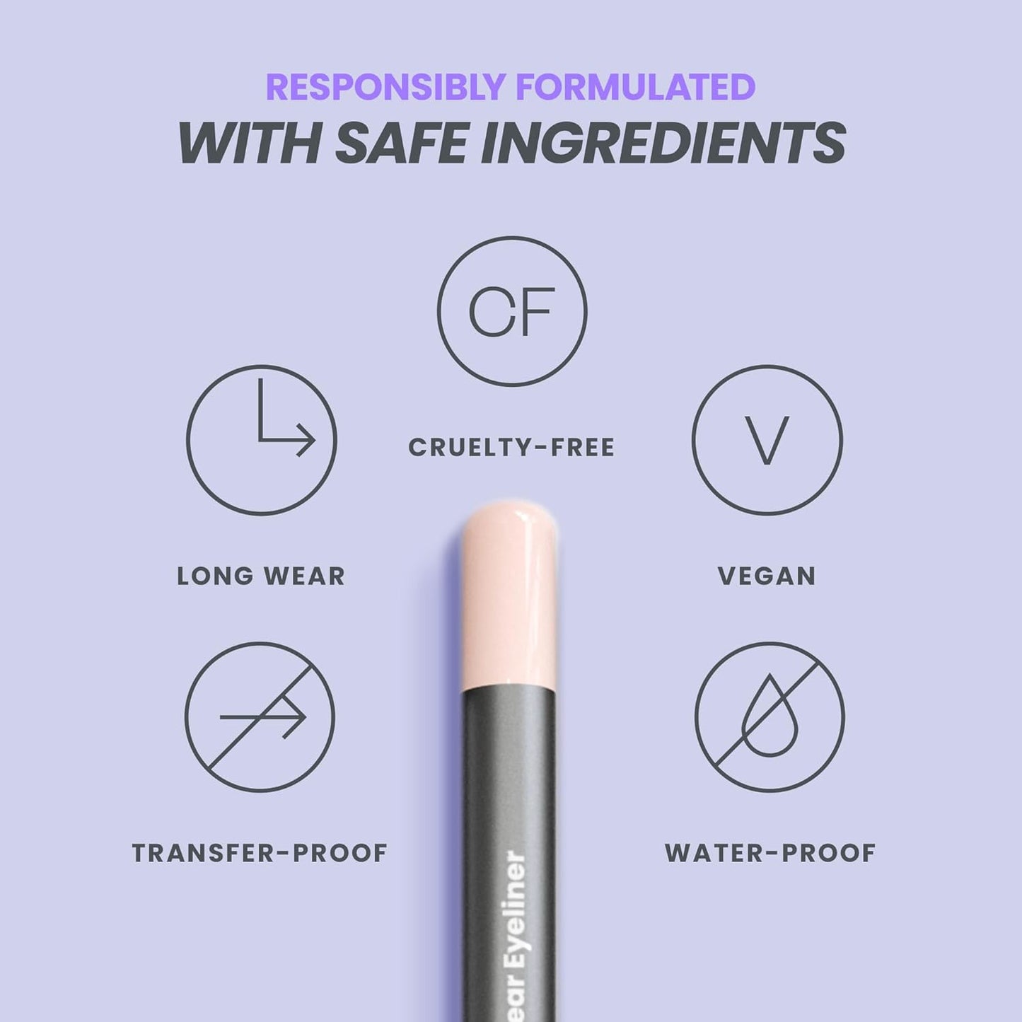 Wonderskin Eyeliner Pencil, 1440 Longwear Pink Eyeliner Pencil - Waterproof, Sharpenable & Smudge Proof