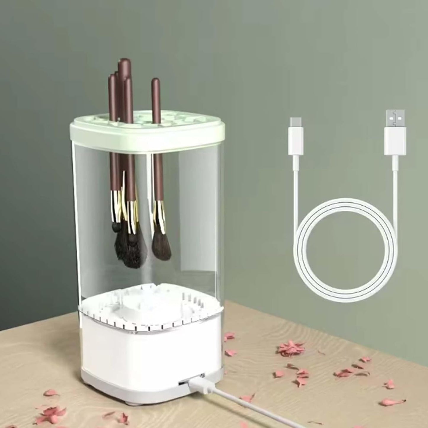 Wavearnn Electric Makeup Brush Cleaner,2025 upgrade 2-in-1 Electric Makeup Brush Automatic Cleaner,Efficient Deep Cleaning All Types Of Brushes,For All Types Of Brushes Set (charge,2PCS A)