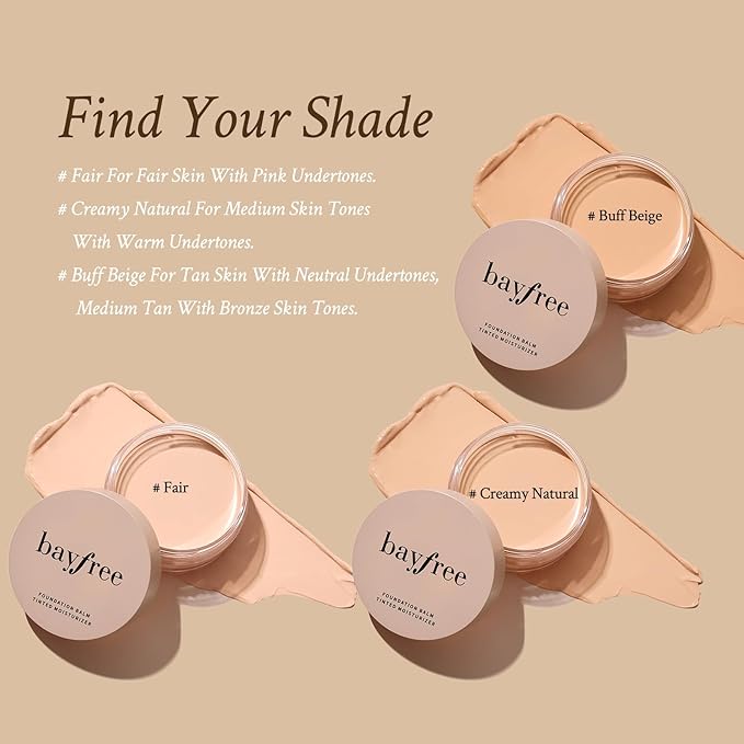 Foundation Balm, Matte Full Coverage Cream Foundation, Mature Skin Foundation, Creamy, Waterproof, Lightweight Face Makeup, 0.99 oz (CREAMY NATURAL)