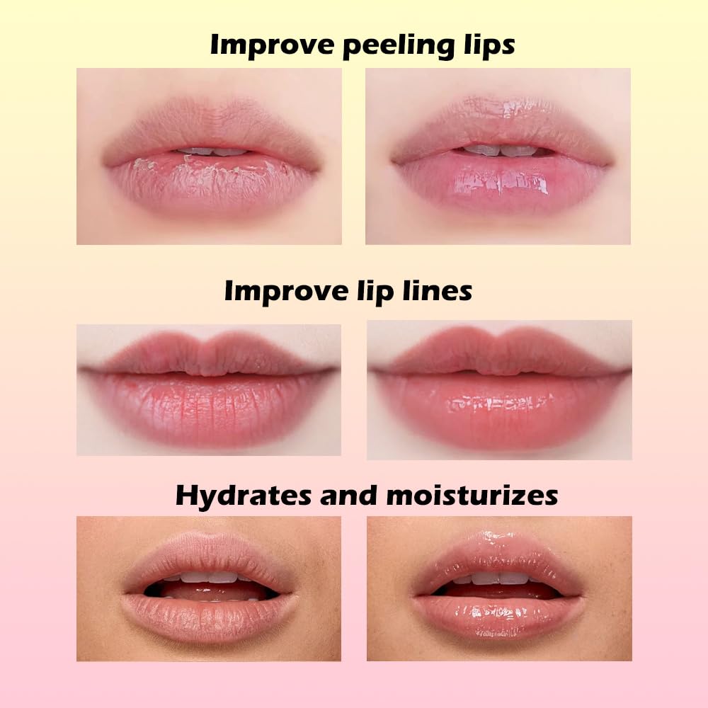Nourishing Lip Balm Set for Dry & Chapped Lips, 6Pcs Ideal Lipstick Primer for Women, Deep Moisturization Fruit Chapstick, Vegan Tinted Lip Balm, Hydrating, Fall Winter Lip Care