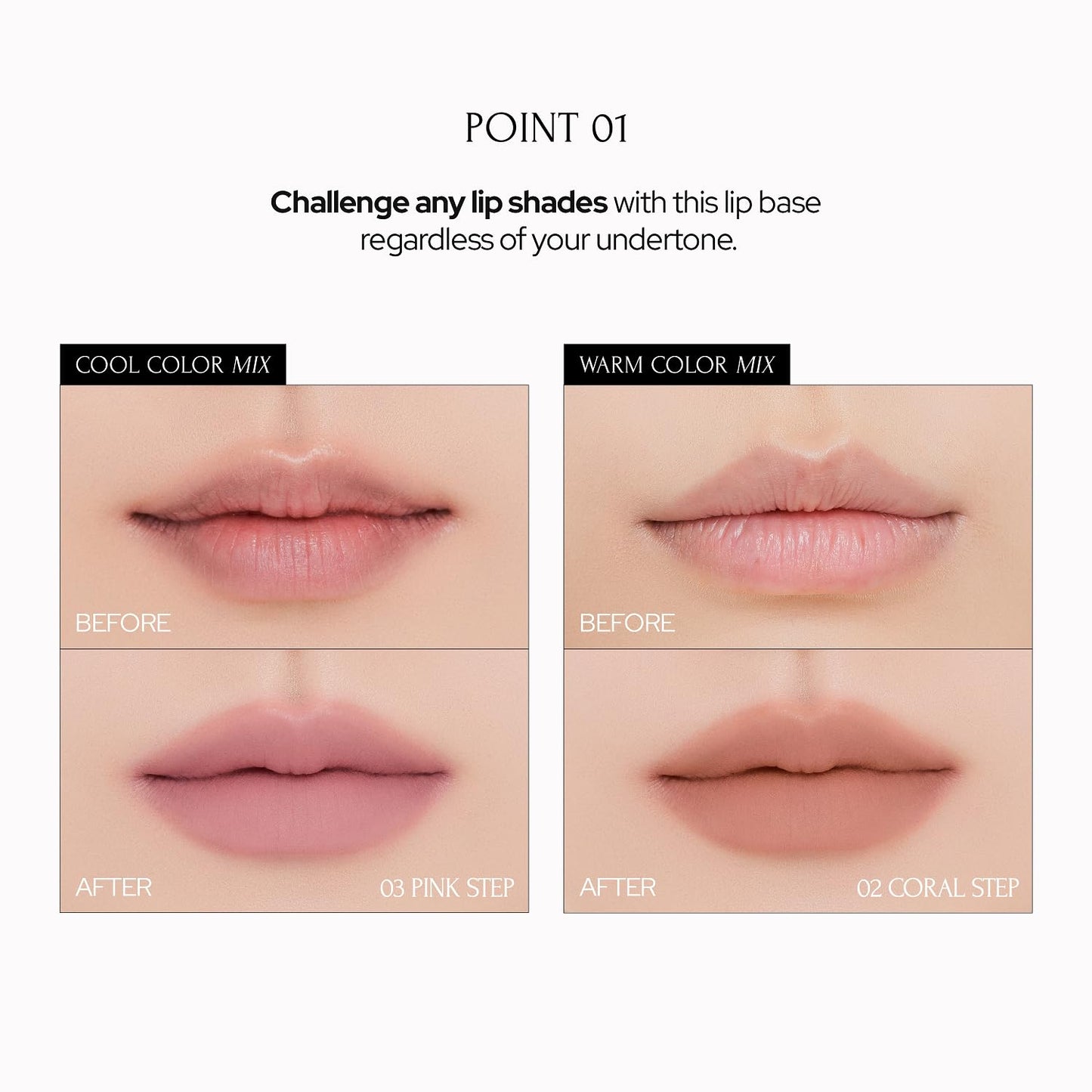 Tie Up Cover Tint - Waterproof & Long Lasting Lip Stain for Women - Korean Base Nude Tint Stick - Kbeauty Matte Gloss - Mood Color Changing (06 COLDISH MAUVE, 0.2 Fl oz)