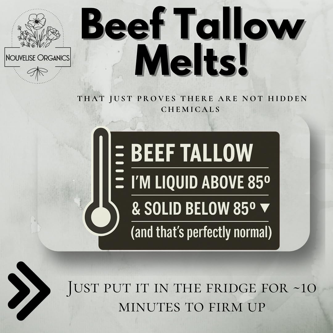 Tallow Lip Balm | 100% Organic Tallow, Organic Beeswax, Jojoba, and Shea Butter | Moisturizing Lip Care for Dry, Chapped Lips | Handcrafted in USA - Coffee Vanilla