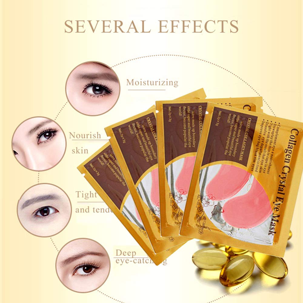 Under Eye Patches, 30PCS Pink Eye Mask, Eye Gel Pads With Collagen Treatment for Reducing Dark Circles, Lighten Wrinkles Anti-Aging Moisturizing, Fine Lines Eye Bags Puffiness Women Men