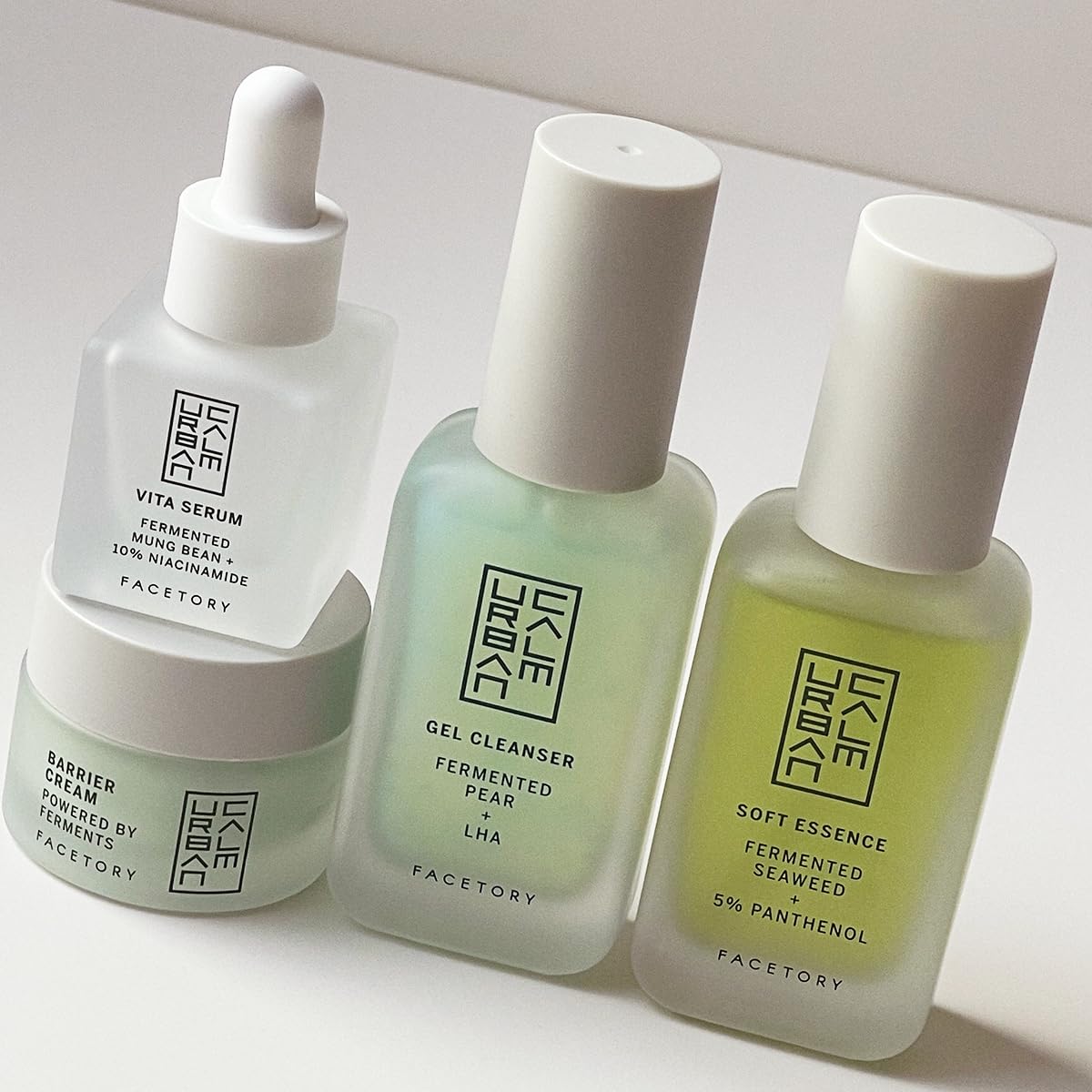 Urban Calm Discovery Bundle - Hydrating, Smoothing, Exfoliating, and Soothing Travel Size Skincare Set for All Skin Types - Fermented Skincare Products Include Cleanser, Essence, Serum, and Cream