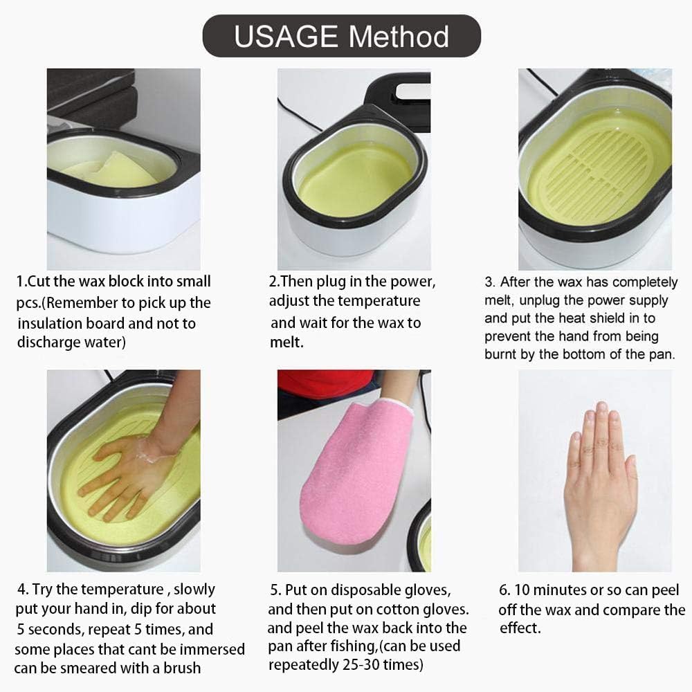 Paraffin Wax Machine for Hand and Feet，Touchscreen Paraffin Wax Warmer with 1.98lb Wax Moisturizing Paraffin Spa Wax Bath Kit, Large Capacity at Home for Smooth and Soft Skin（White）