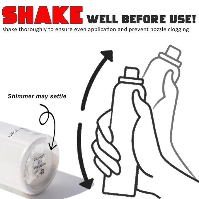 UCANBE Shimmer Dewy Setting Spray – Glowing + Makeup Setting Spray 2 in 1 Lightweight Formula for a Radiant Glow,Long-Lasting Face Mist for Face Body, 4 Fl Oz #Platinum