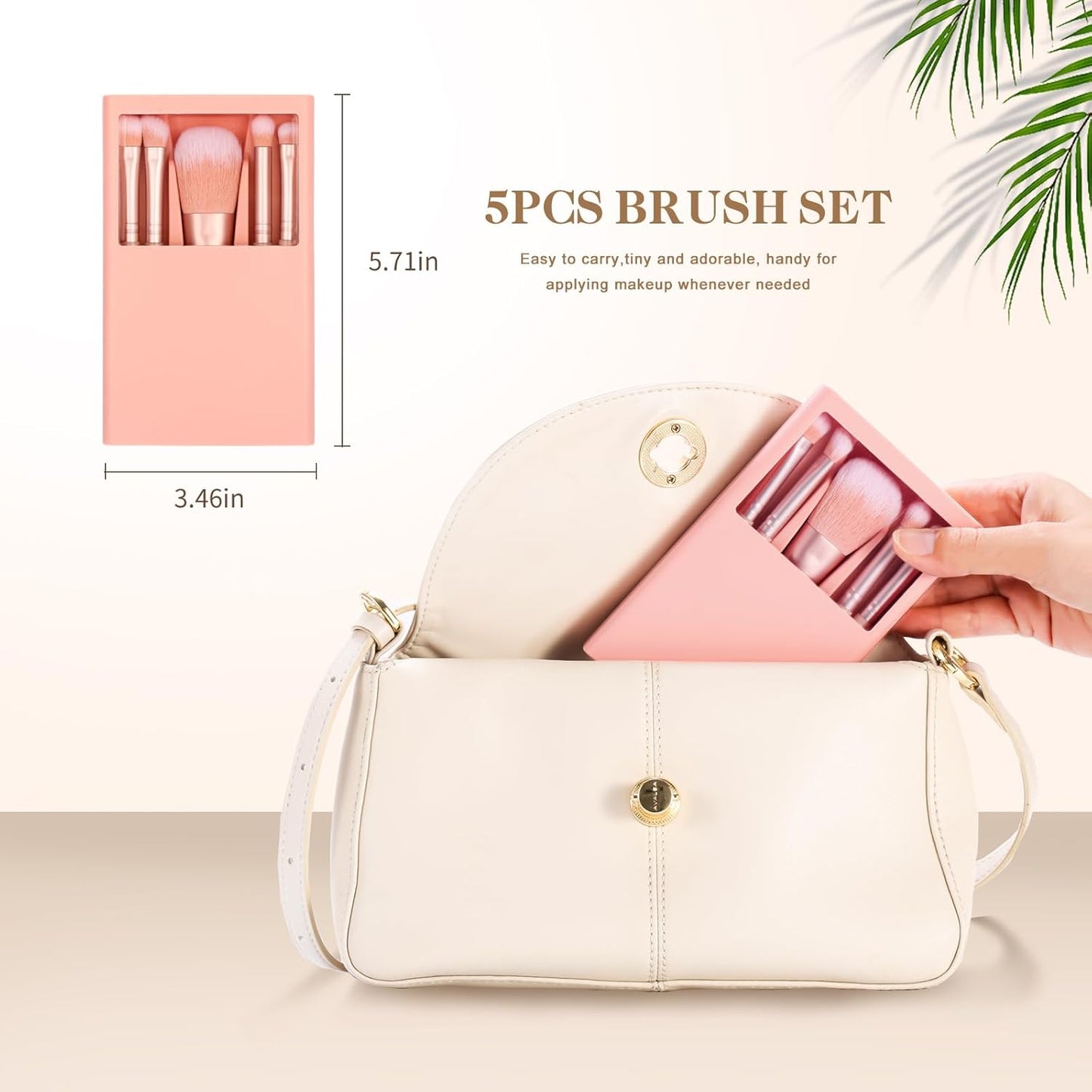 Mini Makeup Brushes Travel Set - Eyeshadow & Eye Shadow Brushes, Travel Makeup Brush Case