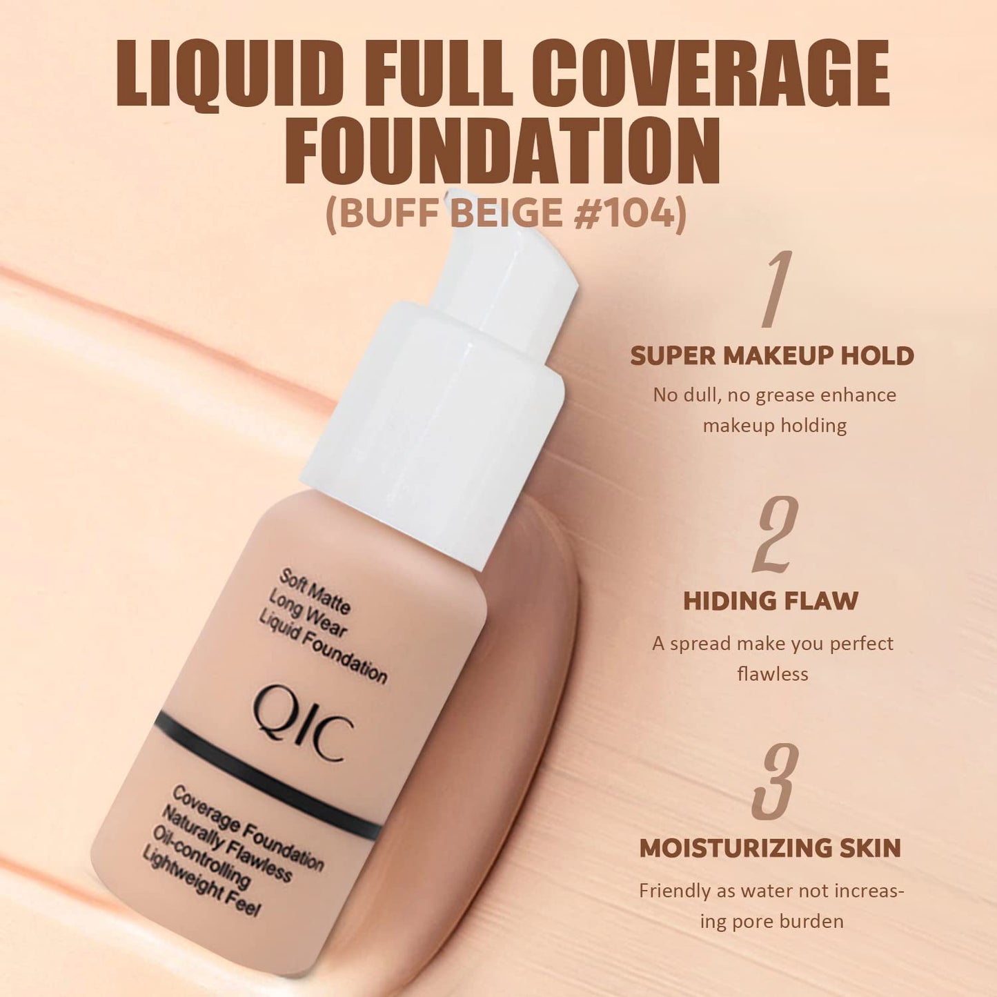 All in One Makeup Kit for Women Full Kit, Includes 12 Colors Naked Eyeshadow,Liquid Foundation, Lipstick Set, Mascara, Makeup Brush, Makeup Sponge, Eyebrow Powder, Eyebrow Soap, Eyeliner Stamp(#104)