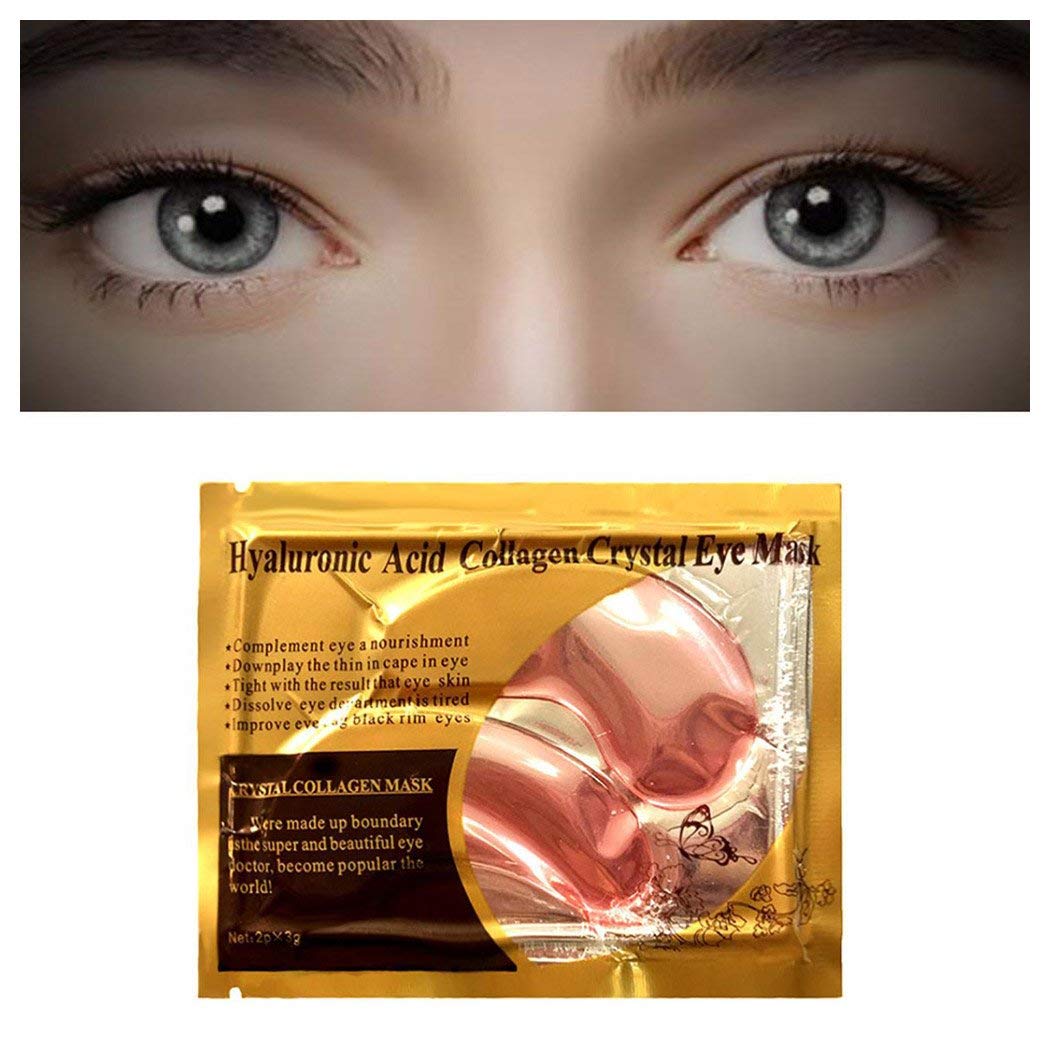 Under Eye Patches- Jakuva 30 Pairs Collagen Eye Masks Eye Patches for Dark Circles and Puffy Eyes, Reduce Wrinkles, Gel Eye Mask Skincare for Moisturizing, Eye Bags Treatment, Pink