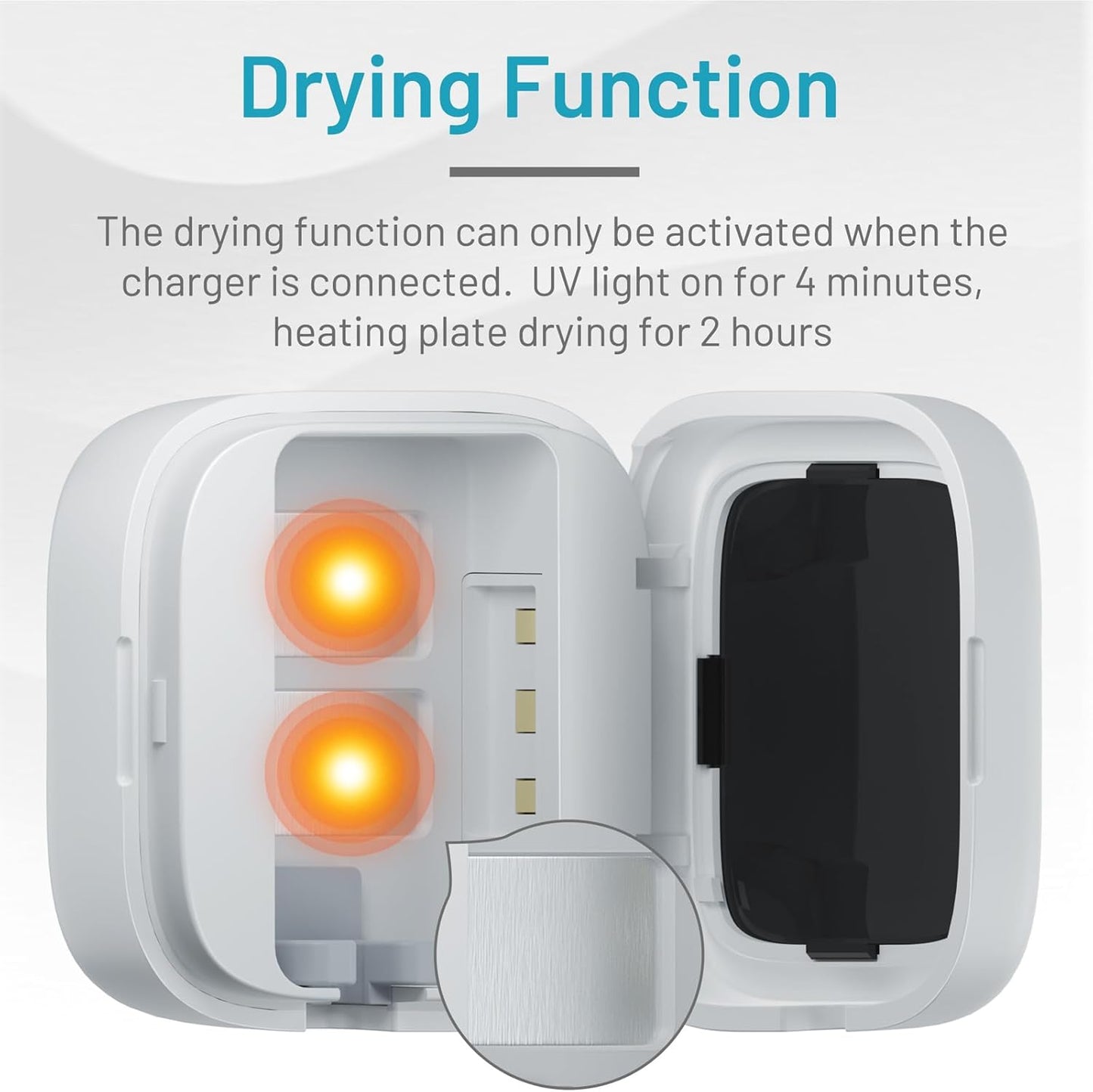 StarWin UV Toothbrush Cleaner Case, Portable Tooth Brush Cover, Holder, and Travel Case for Toothbrushes, White