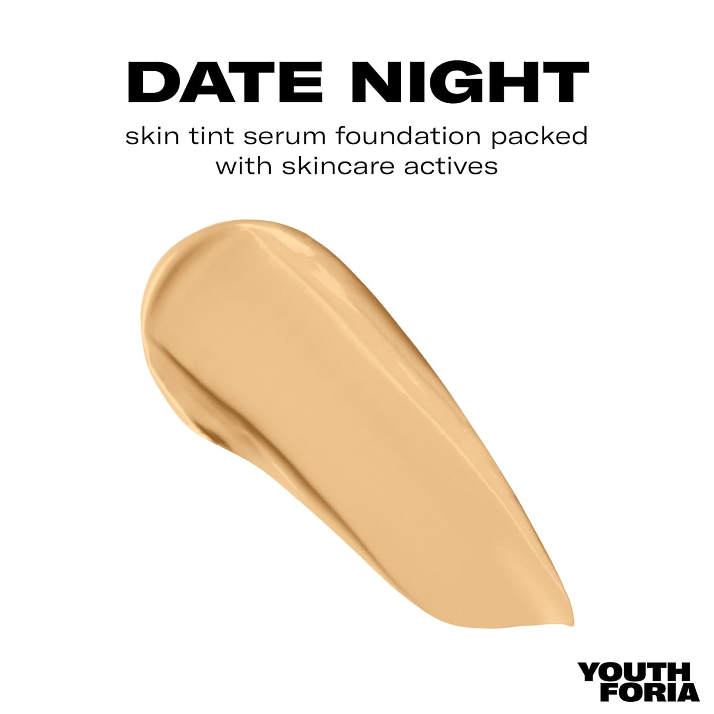 Youthforia Date Night Skin Tint Serum Foundation, Light-Medium Coverage, Hydrating Formula, Vegan & Cruelty-Free, 260 Light Medium - Neutral with Warm Undertones