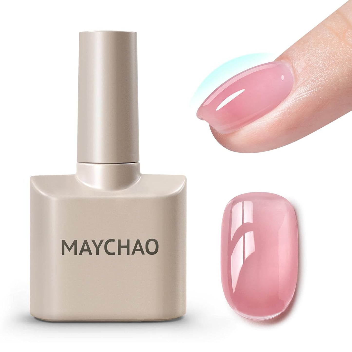 MAYCHAO Purple Pink Builder Gel for Nails, 15ml Nail Strengthener in a Bottle, Nail Extension Hard Gel, Soak Off Long Lasting UV Light Cure