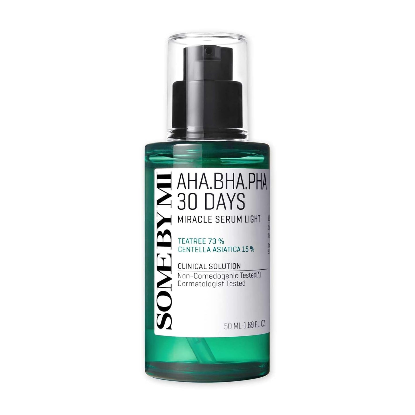 SOME BY MI AHA BHA PHA 30 Days Miracle Serum Light - 1.69oz, 50ml - Daliy Exfoliating Salicylic Acid Serum for Pore and Blackhead Care - Centella & Niacinamide for Skin Soothing - Korean Skin Care