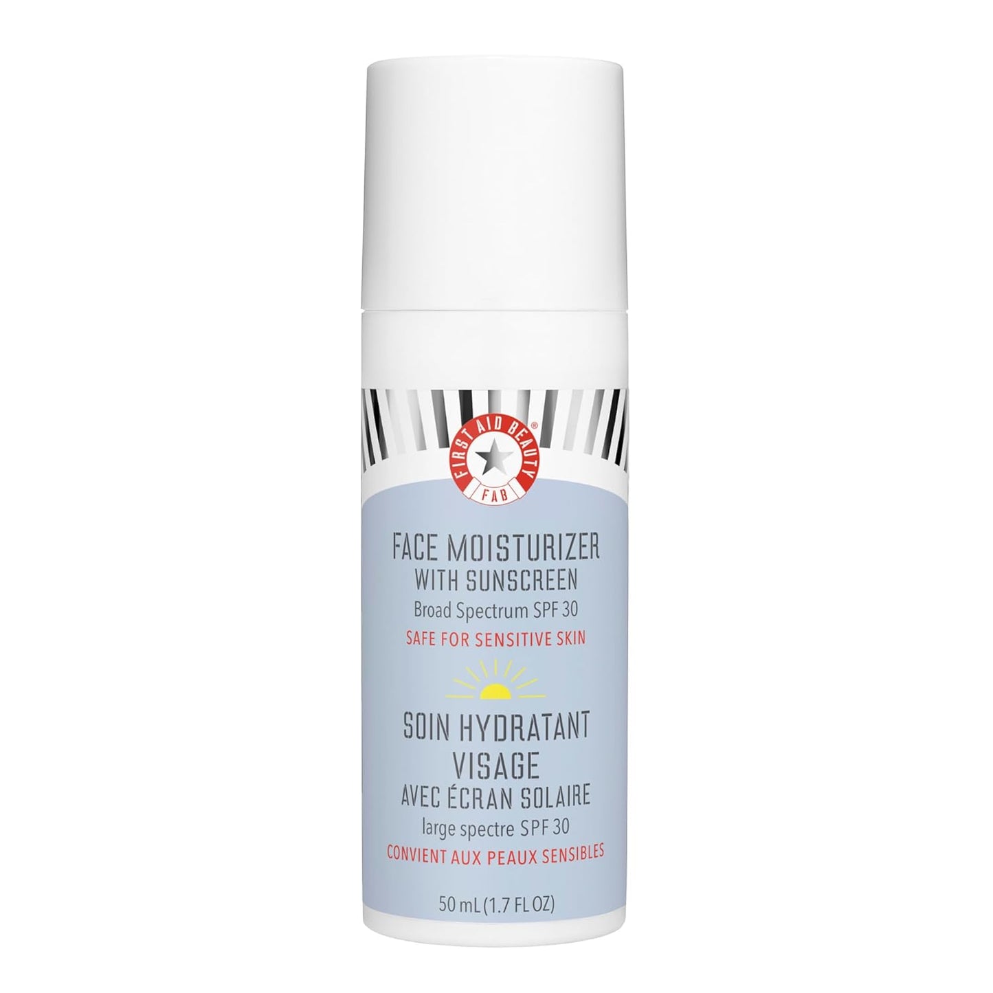 First Aid Beauty Ultra Repair Face Moisturizer with Sunscreen, SPF 30 – 2-in-1 Sun Protection + Daily Hydration – 1.7 oz
