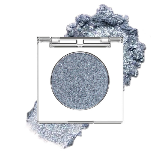 Glitter Shimmer Sparkle Eye Shadow Palette Makeup for Women, Shimmer Blue Glitter Metallic Holographic Iridescent Cream Iridescent Single Monochrome Eyeshadow Makeup