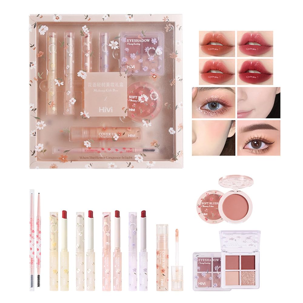 LAMUSELAND All in One Makeup Kit, 8-Piece Women Complete Makeup Kit, a Must-Have Gift Set for Beginners or Professional Makeup Sets Beginners.