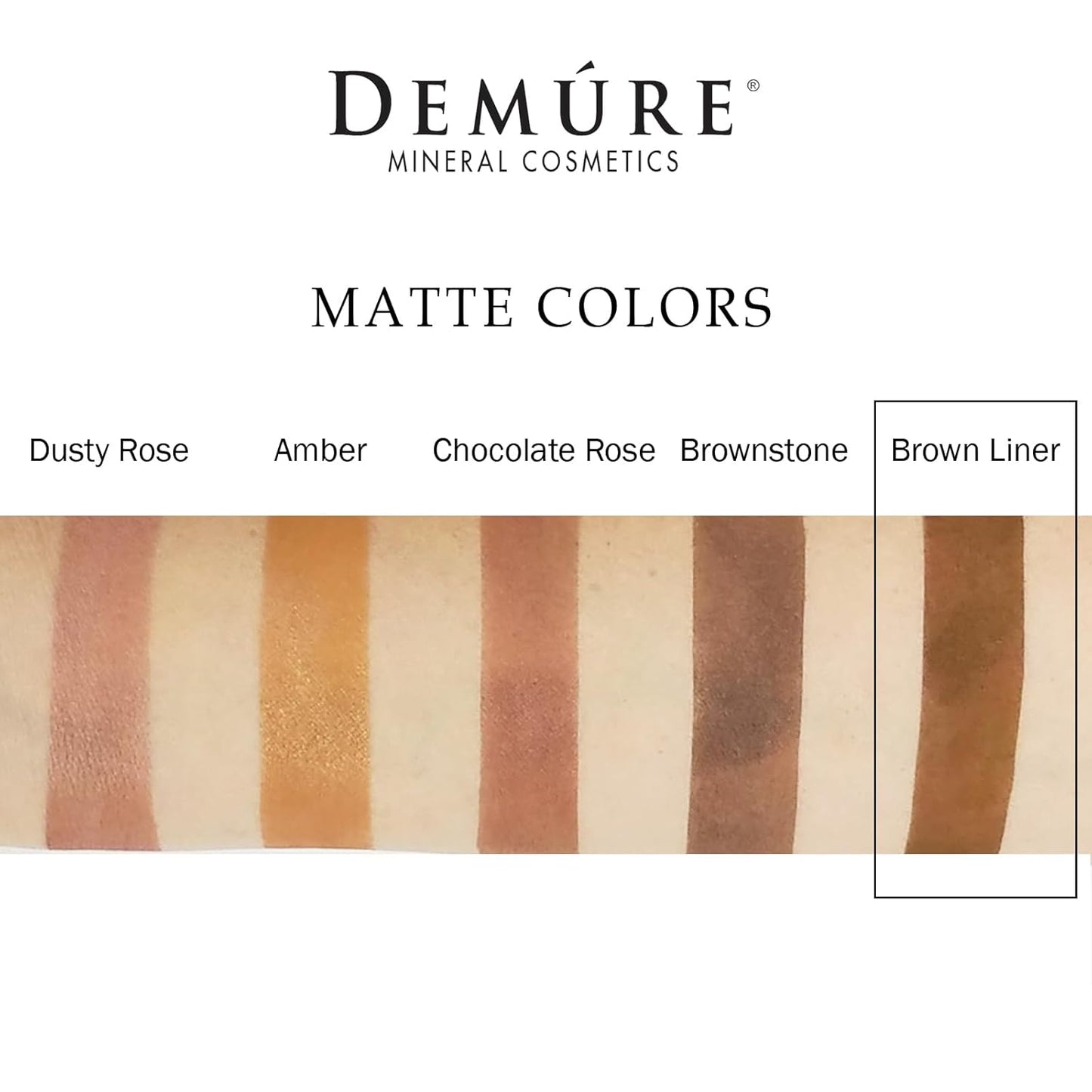 Demure Mineral Make Up (Brown Liner) Eye Shadow, Matte Eyeshadow, Loose Powder, Eye Makeup, Professional Makeup