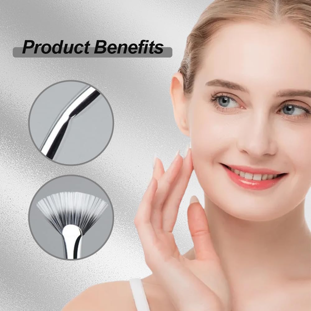 Folding Angle Scalloped Lash Brush, 2024 New Mascara Fan brushes for Lashes, Angled Eyelash Makeup Comb, Cosmetic Brushes Eyelash Separator Bent Applicators for Eye Lash Makeup (3 PCS)