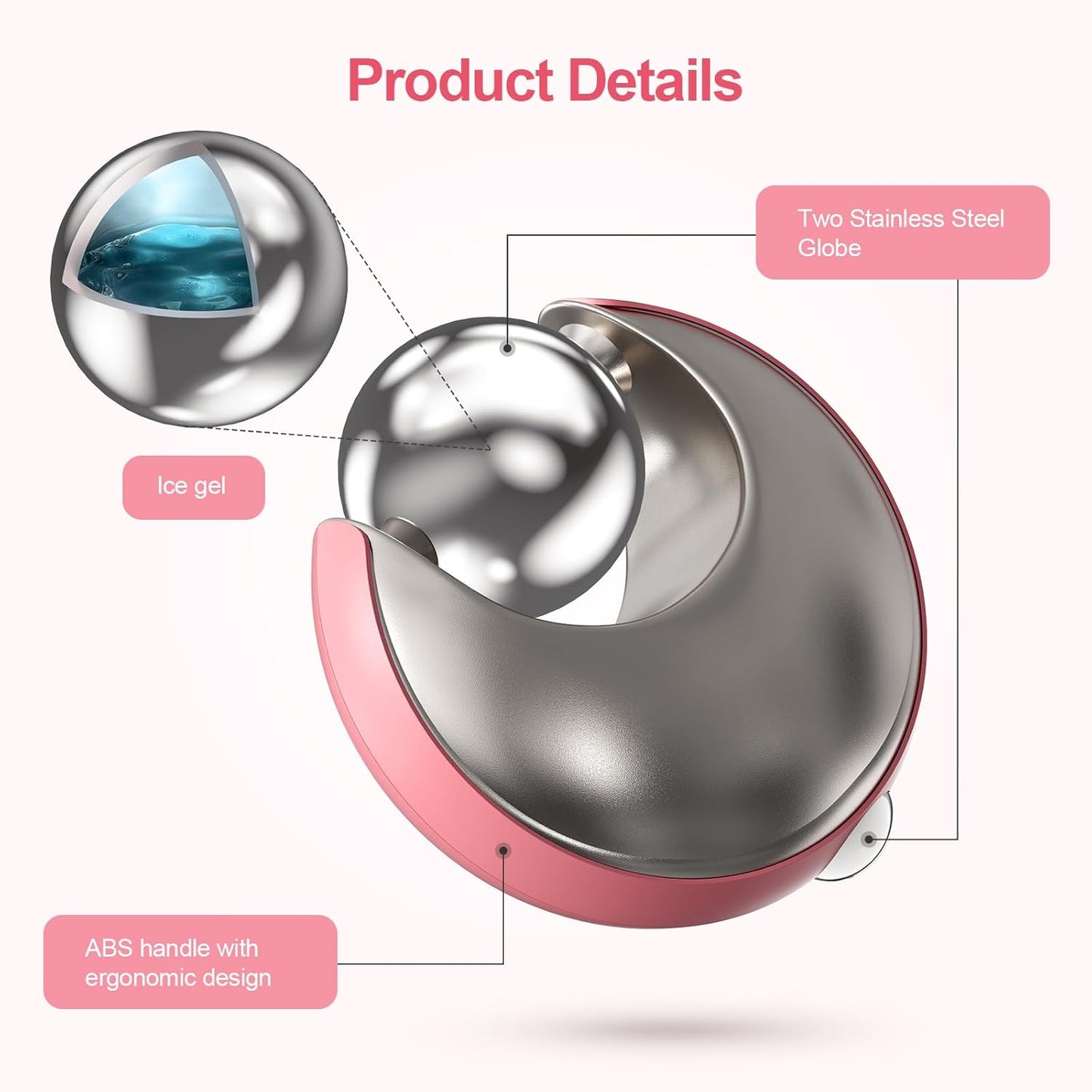 Facial Roller, Ice Globes for Face and Eyes 360° Rotating