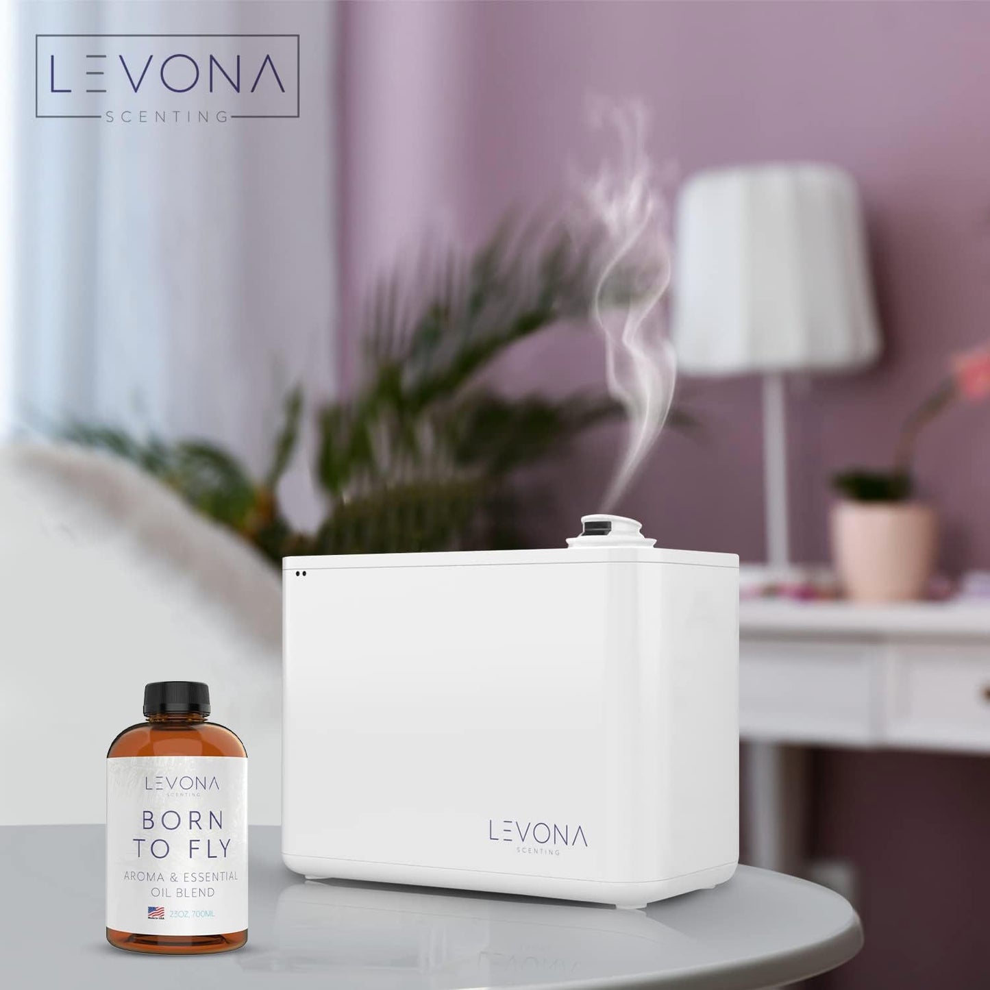 Levona Scent Essential Oil for Diffuser: Home Luxury Fragrance Scent - Aroma Diffuser Oil Refill - Hotel Diffuser Essential Oils for Humidifiers - 700 Ml/ 23oz Essential Oils - Born to Fly