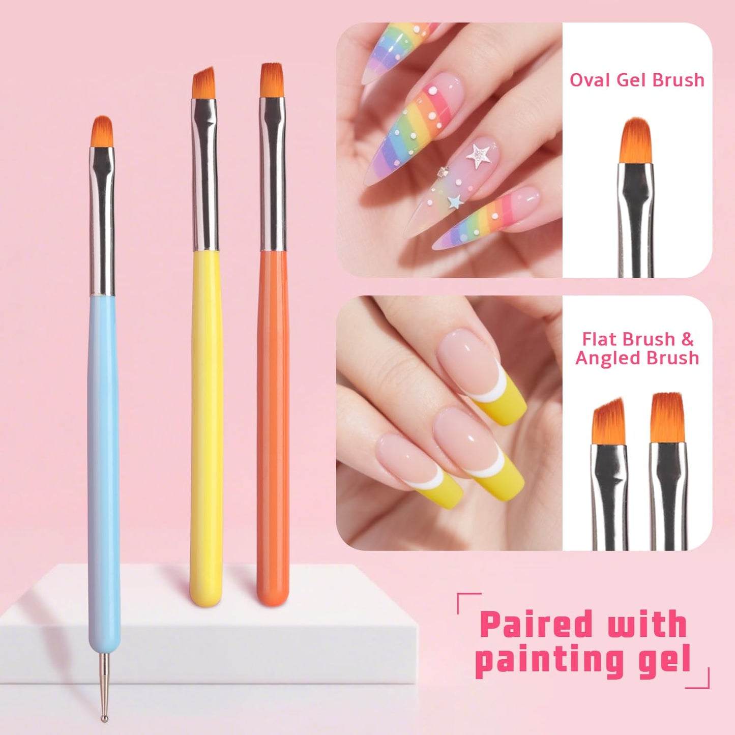 Sponge Pat Paint Nail Gel, Ombre Nails Gradient Gel Nail Blush Blooming Aura Nails Drawing Stripper Floral Painting DIY Nail Art, No Wipe, UV/LED Curing (16 Colors M)