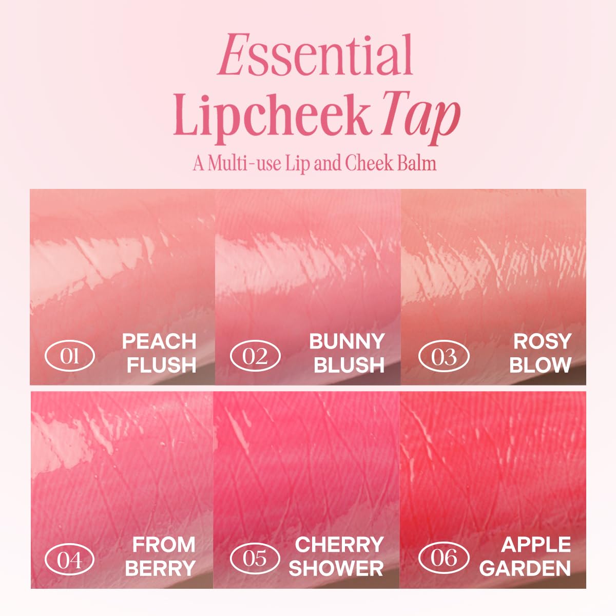 CLIO Essential Lip & Cheek Tap, Easy to Use, Glides on Effortlessly, Non-Greasy, Travel-Sized Creamy & Blendable Color For Lips & Cheeks (06 APPLE GARDEN, One Size)