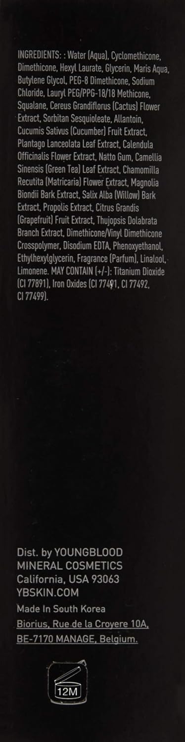 Youngblood Clean Luxury Cosmetics Liquid Mineral Foundation, Tahitian Sun | Dewy Mineral Lightweight Full Coverage Makeup for Dry Skin Poreless Flawless Tinted Glow | Vegan, Cruelty Free, Gluten-Free