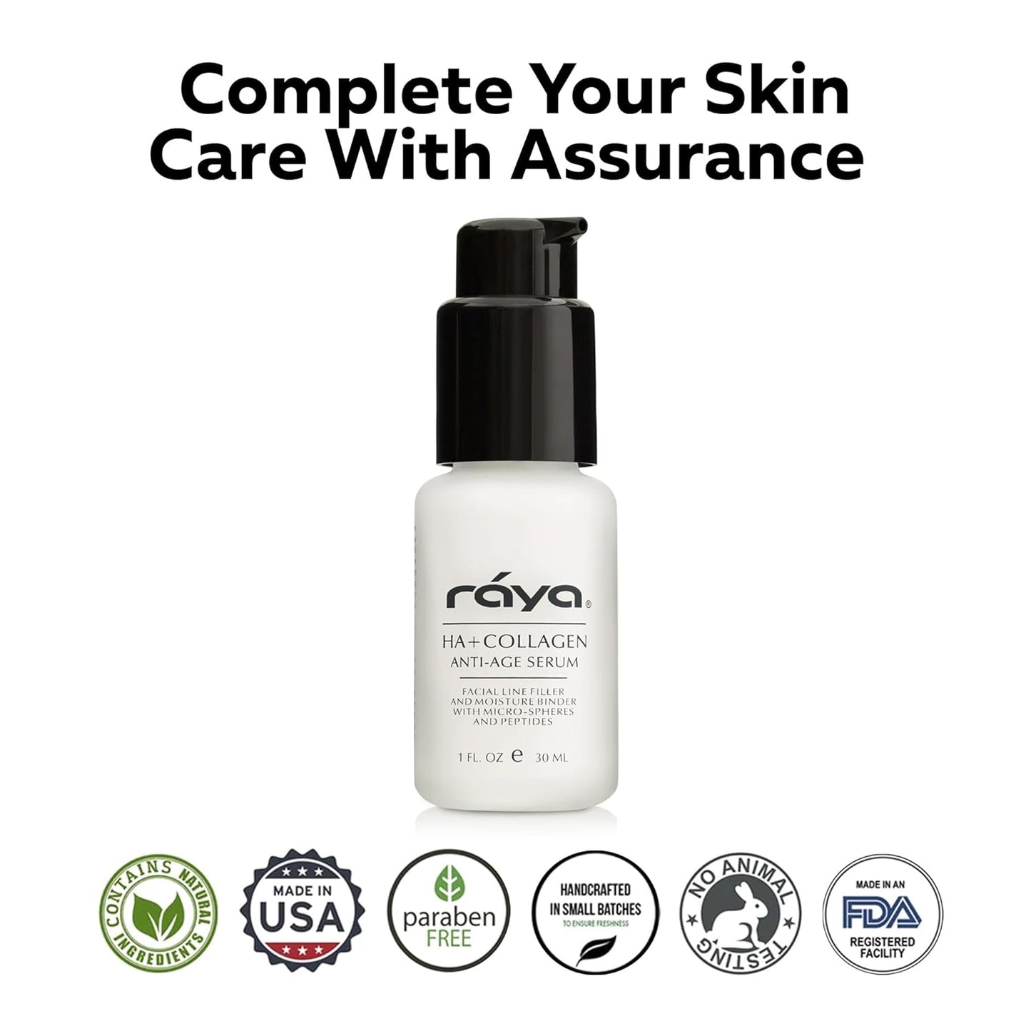 RAYA HA + Collagen Serum (502) | Premium Anti-Aging Serum for Face | Intensive Face Moisturize | Helps Reduce Age Lines and Wrinkles | Firms and Softens Skin for All Ages