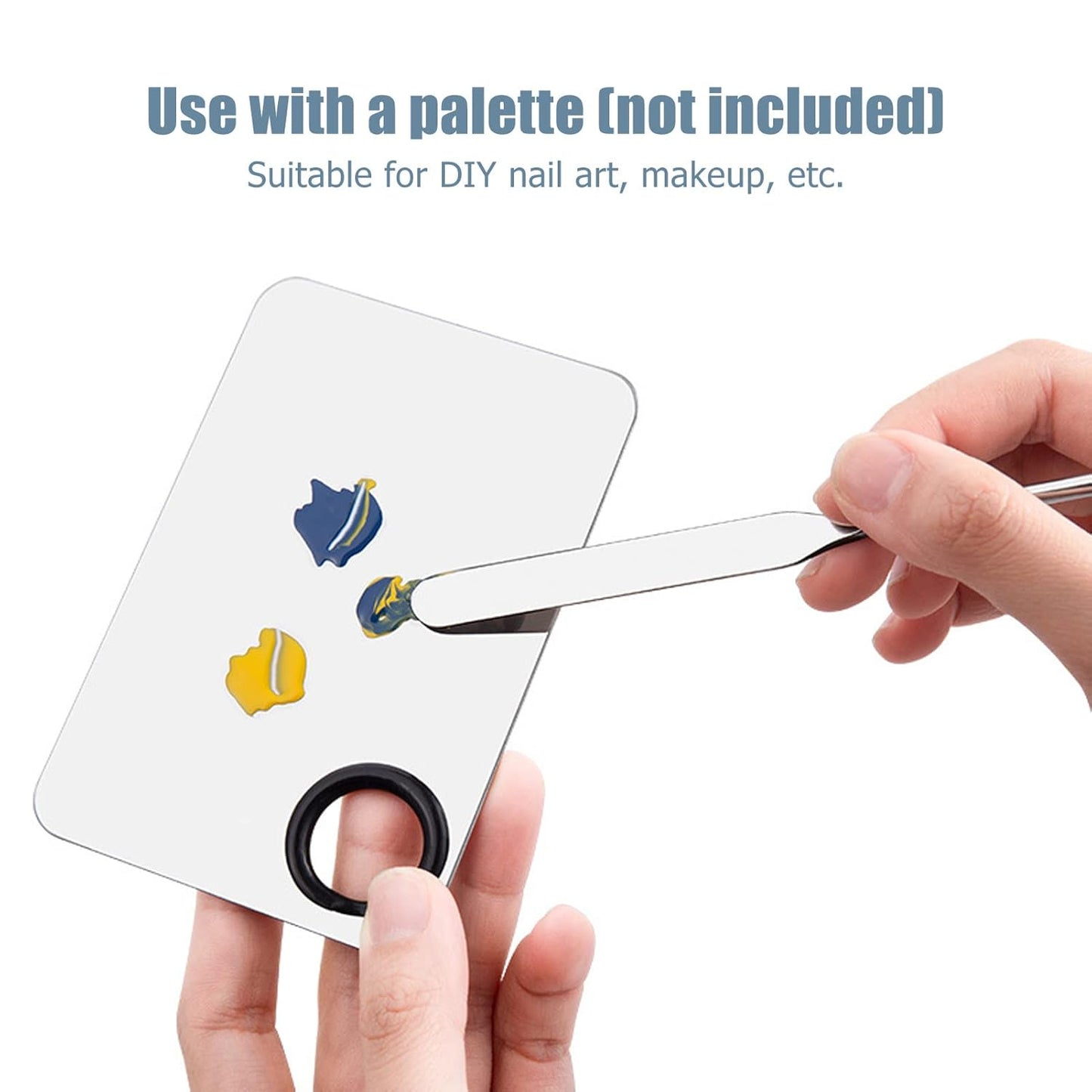 Makeup Spatula,Liquid Foundation Spatula, Stainless Steel Ergonomic Nail Art Makeup Stirring Rod, Durable Makeup Spatula Tool, Mini Makeup Spatula, Makeup Must Haves, for Makeup Art, makeup spatu