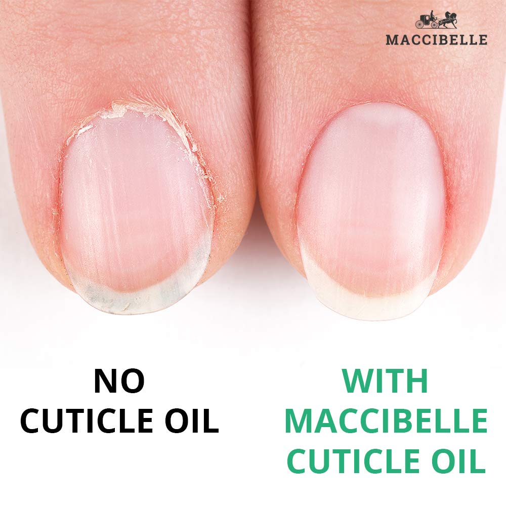Maccibelle Cuticle Oil 0.5 oz - Soothe Nail Dry Cracked Cuticles (Lemon, 0.5 Fl Oz)
