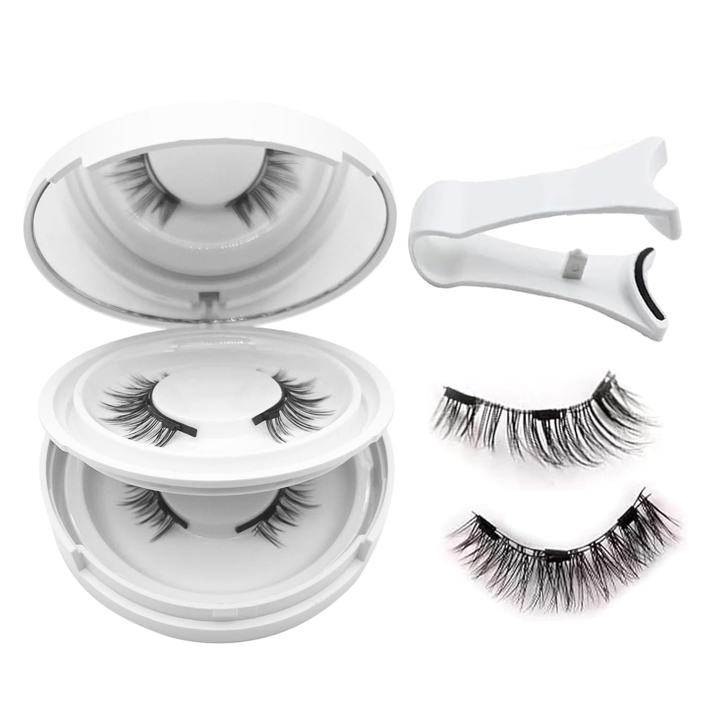 Ealra Craft Magnetic Eyelashes with Applicator,Lumentes Magnetic Eyelashes,3D Soft Flex,Reusable No Glue Needed Soft Lashes for Wmen with All-Day Wear(Natural#04+Fuller#05)