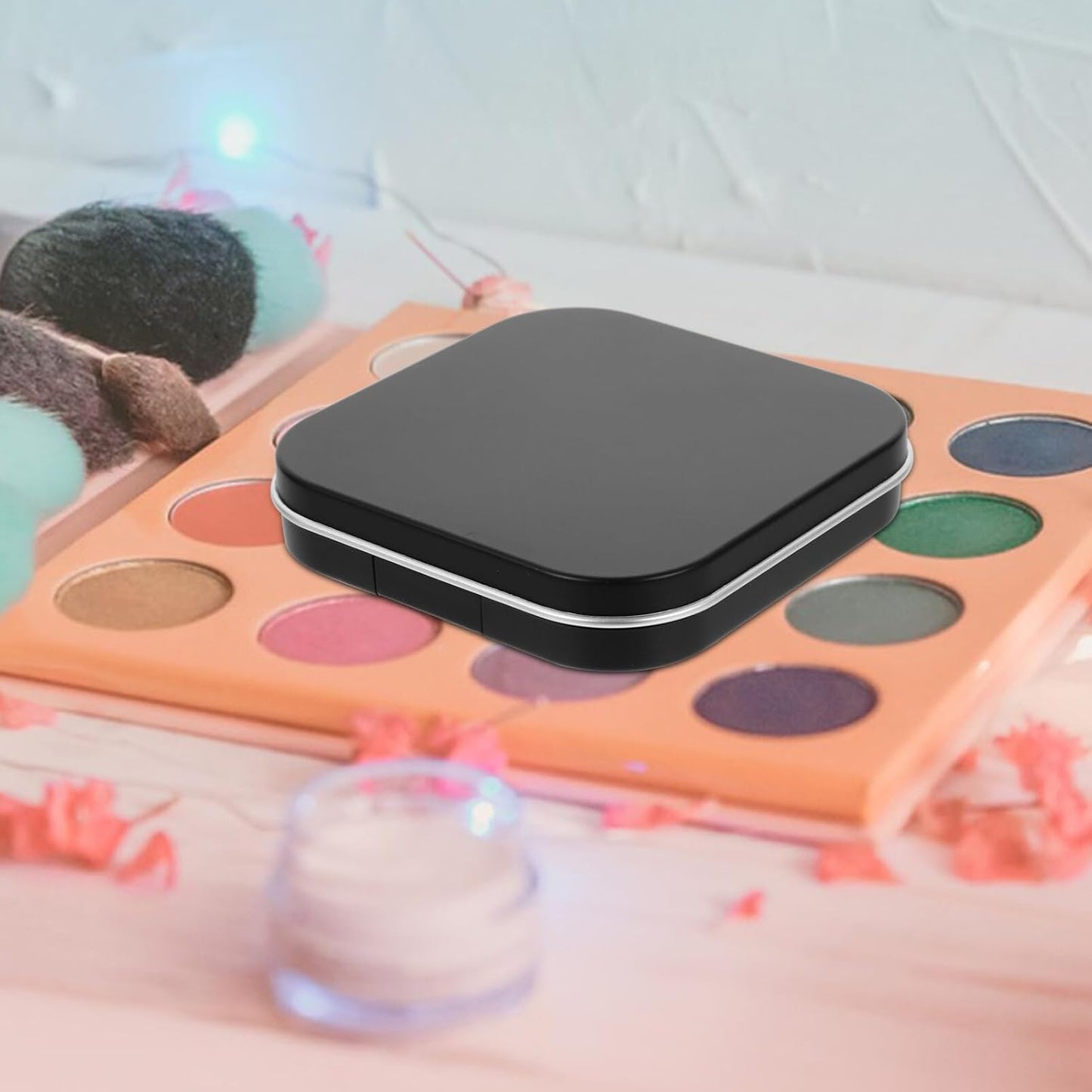 Makeup Pallet Magnetic Travel Containers Eyeshadow Palettes 2pcs Empty Eyeshadow empty eyeshadow empty makeup makeup Makeup Empty Empty Eyeshadow Containers Makeup Pallet Black Eyeshadow