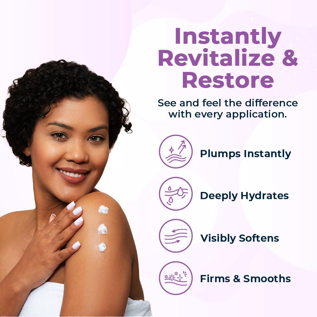 VitaMedica Hyaluronic Acid Body Moisturizer with Algae, Aloe + Panthenol - Intense Moisture Hand & Body Lotion for Firming, Hydrating, Anti-Aging - Fragrance Free -18.25 fl oz