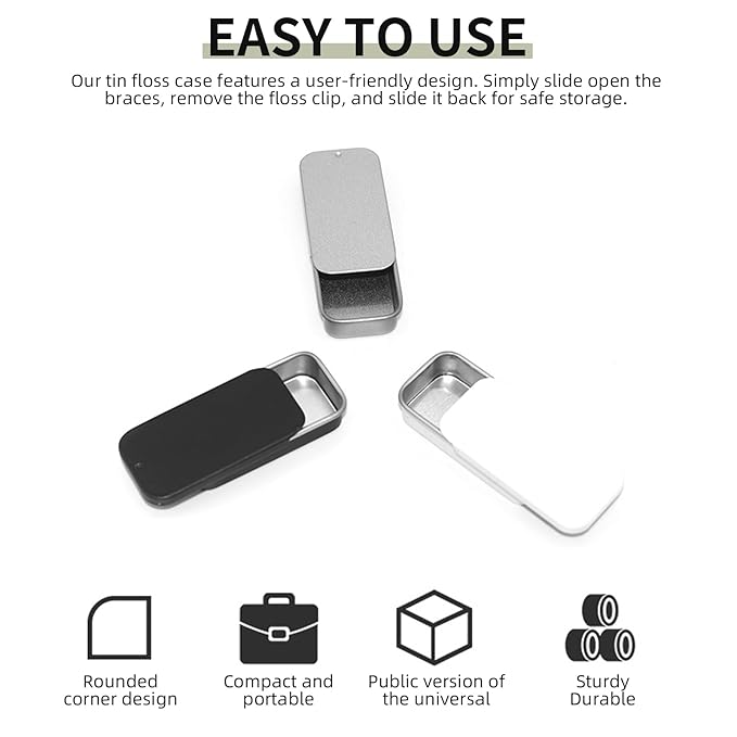 Lip Balm Tins Slide Top Tin Containers for Lip Balm Crafts Storage Kit - 0.25oz 3 Pack (SILVER)