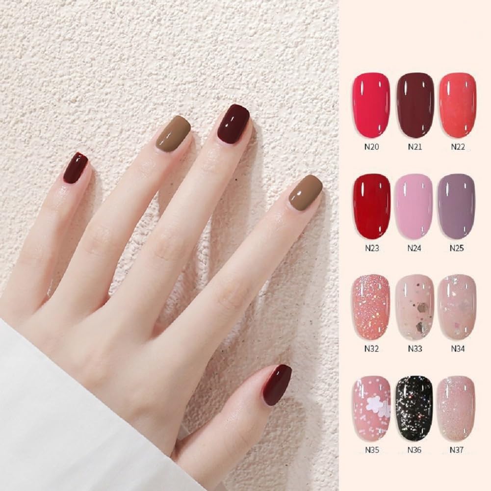 Nail Polish set - Nail Lacquer Quick Dry, Full Size, Vibrant, Colorful, Trendy, Glitter, Glossy, Metallic, Matte Nail Art Nail Shades (N33 Brilliant diamond, 52g)