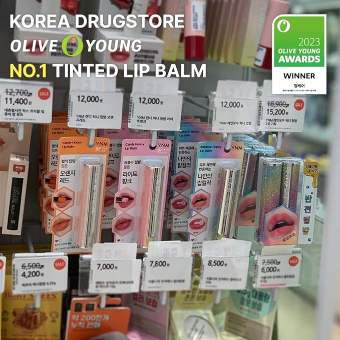 Natural Melting Honey Lip Balm 3g (+4 colors) Non-Sticky, Moisturizing, K-beauty