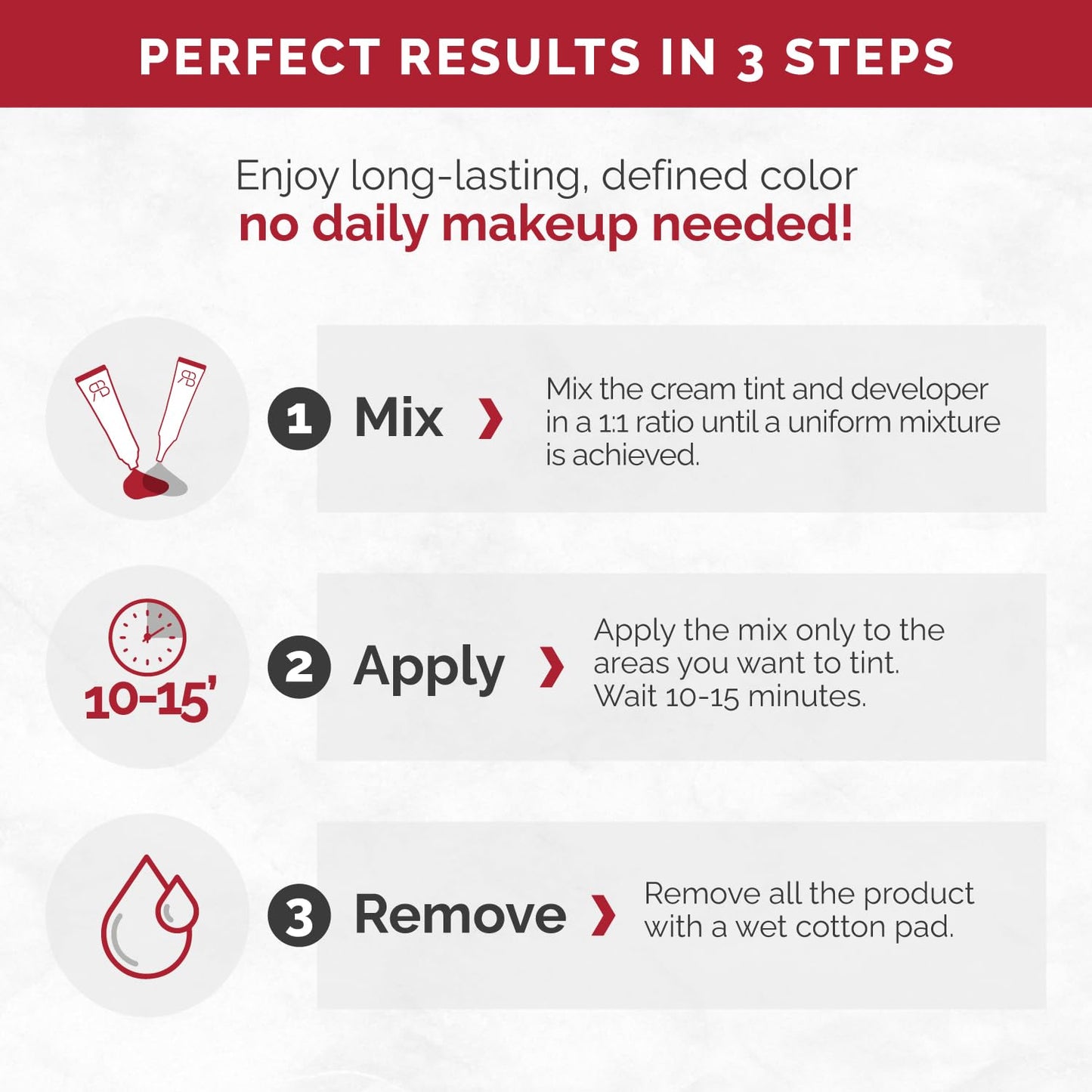 RB RENATA BEAUTY Tint Kit – Cream Hair Dye Kit with Developer and Application Brush for Spot Coloring - Covers Gray Hairs, Smudge-Proof, Long-Lasting Up to 4 Weeks, 20 Applications [Brown]