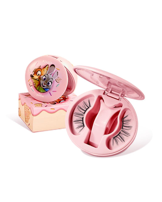 WOSADO×Disney Soft Magnetic Eyelashes Kit with Applicator, Judy Reusable Glue-free Wispy Magnetic Lashes, Cruelty-free False Lashes, Waterproof, Lightweight, Suit for Heavy Makeup